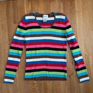 Chadwick’s rainbow striped sweater long sleeve